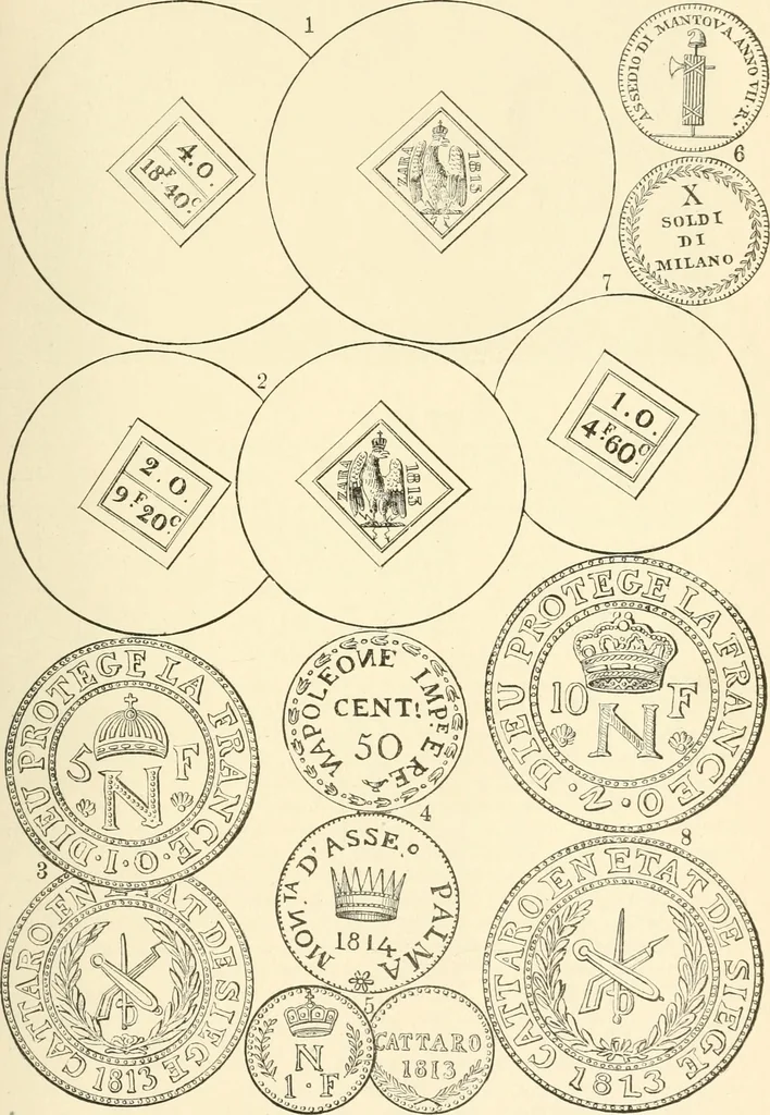An illustration from Illustrated encyclopaedia of gold and silver coins of the world; illustrating the modern, ancient, current and curious, from A.D. 1885 back to B.C. 700, 1886, leaf 310