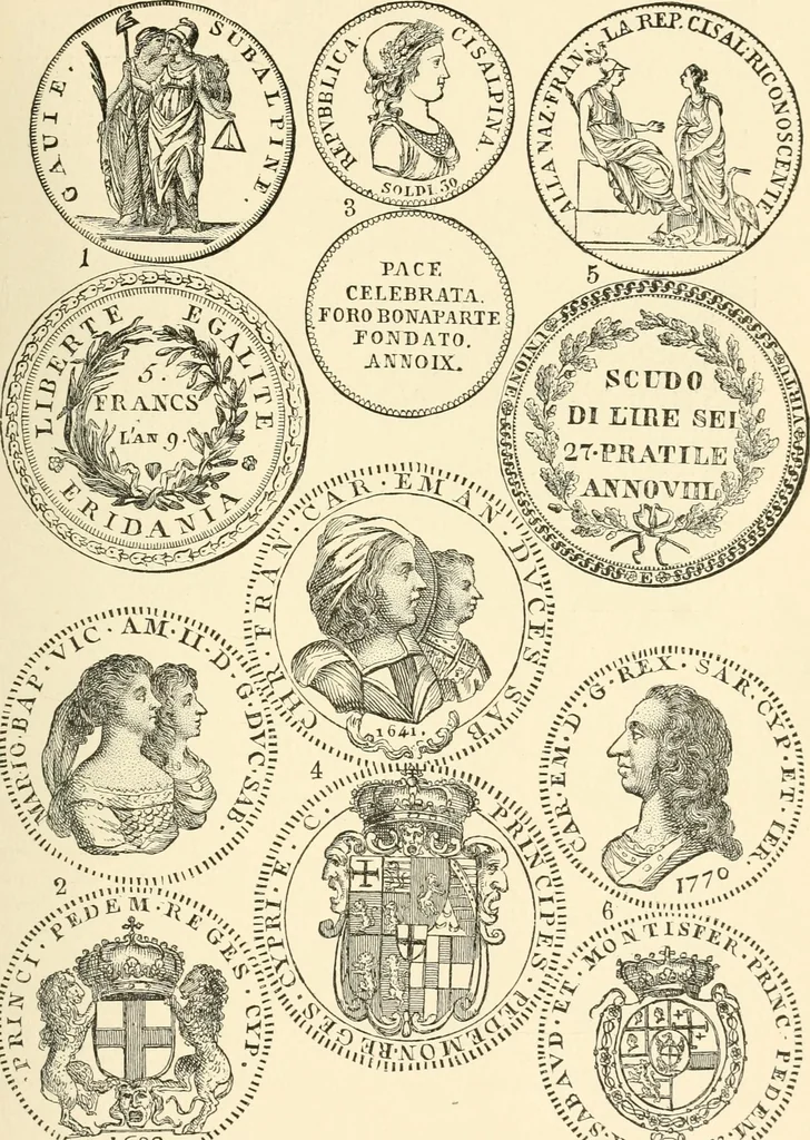 An illustration from Illustrated encyclopaedia of gold and silver coins of the world; illustrating the modern, ancient, current and curious, from A.D. 1885 back to B.C. 700, 1886, leaf 312
