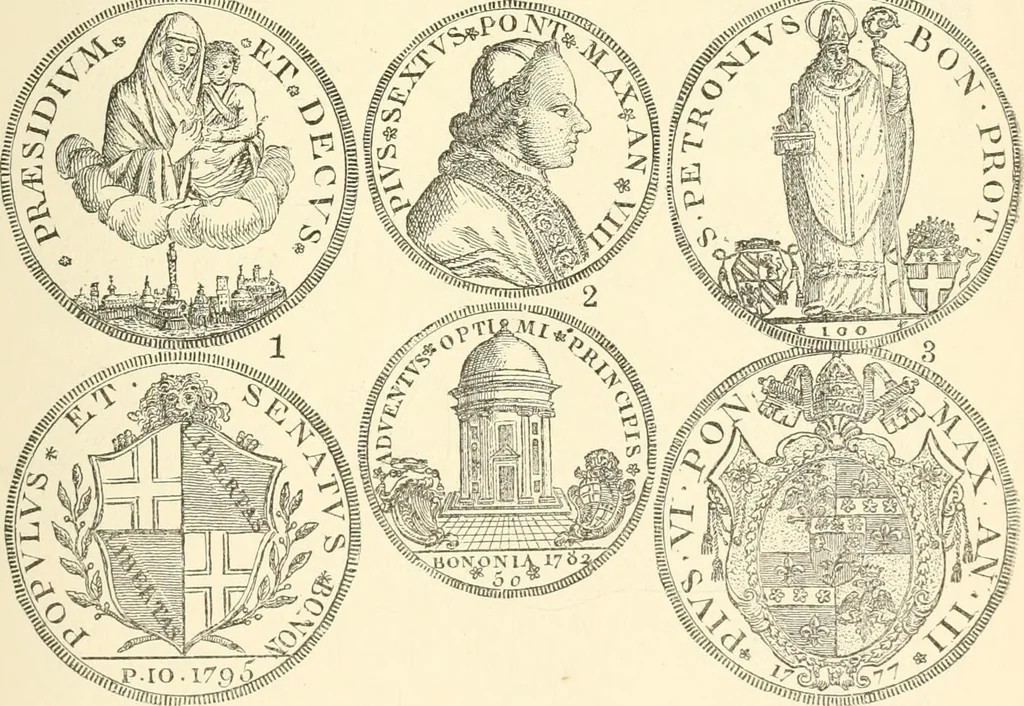 An illustration from Illustrated encyclopaedia of gold and silver coins of the world; illustrating the modern, ancient, current and curious, from A.D. 1885 back to B.C. 700, 1886, leaf 314