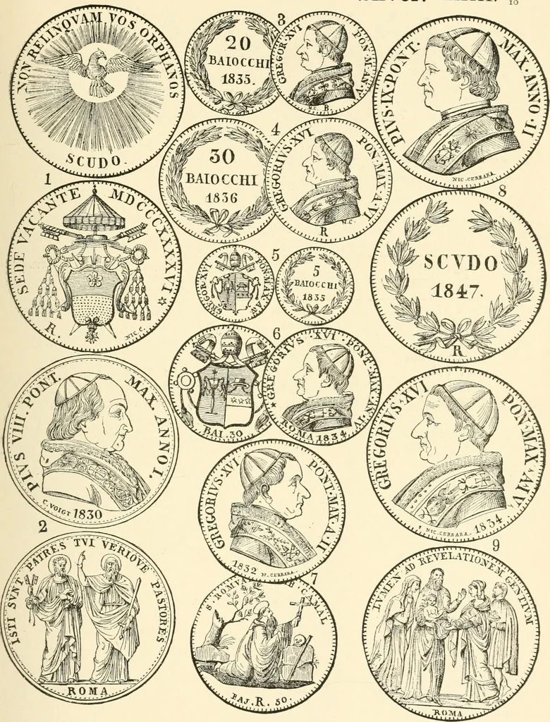An illustration from Illustrated encyclopaedia of gold and silver coins of the world; illustrating the modern, ancient, current and curious, from A.D. 1885 back to B.C. 700, 1886, leaf 326