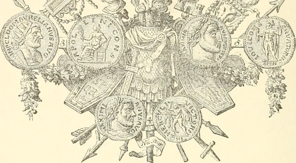 An illustration from Illustrated encyclopaedia of gold and silver coins of the world; illustrating the modern, ancient, current and curious, from A.D. 1885 back to B.C. 700, 1886, leaf 329