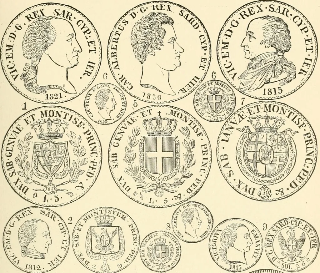 An illustration from Illustrated encyclopaedia of gold and silver coins of the world; illustrating the modern, ancient, current and curious, from A.D. 1885 back to B.C. 700, 1886, leaf 336