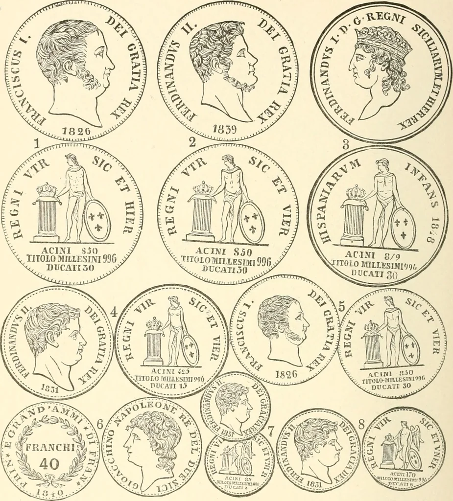 An illustration from Illustrated encyclopaedia of gold and silver coins of the world; illustrating the modern, ancient, current and curious, from A.D. 1885 back to B.C. 700, 1886, leaf 341