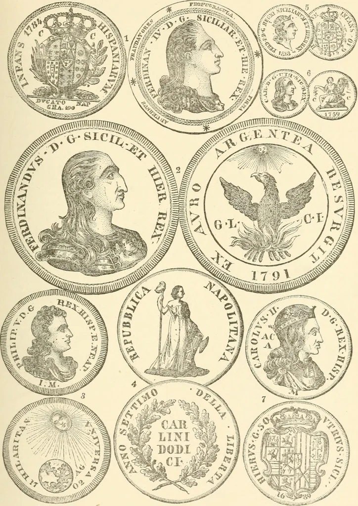 An illustration from Illustrated encyclopaedia of gold and silver coins of the world; illustrating the modern, ancient, current and curious, from A.D. 1885 back to B.C. 700, 1886, leaf 350