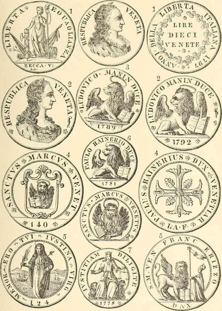 An illustration from Illustrated encyclopaedia of gold and silver coins of the world; illustrating the modern, ancient, current and curious, from A.D. 1885 back to B.C. 700, 1886, leaf 358