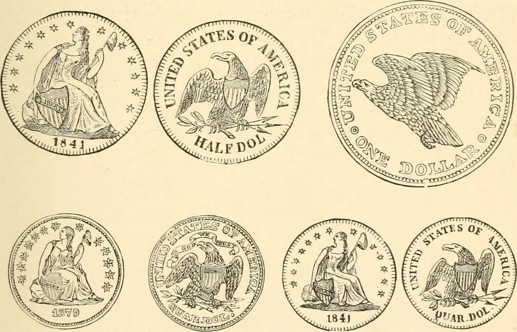 An illustration from Illustrated encyclopaedia of gold and silver coins of the world; illustrating the modern, ancient, current and curious, from A.D. 1885 back to B.C. 700, 1886, leaf 36