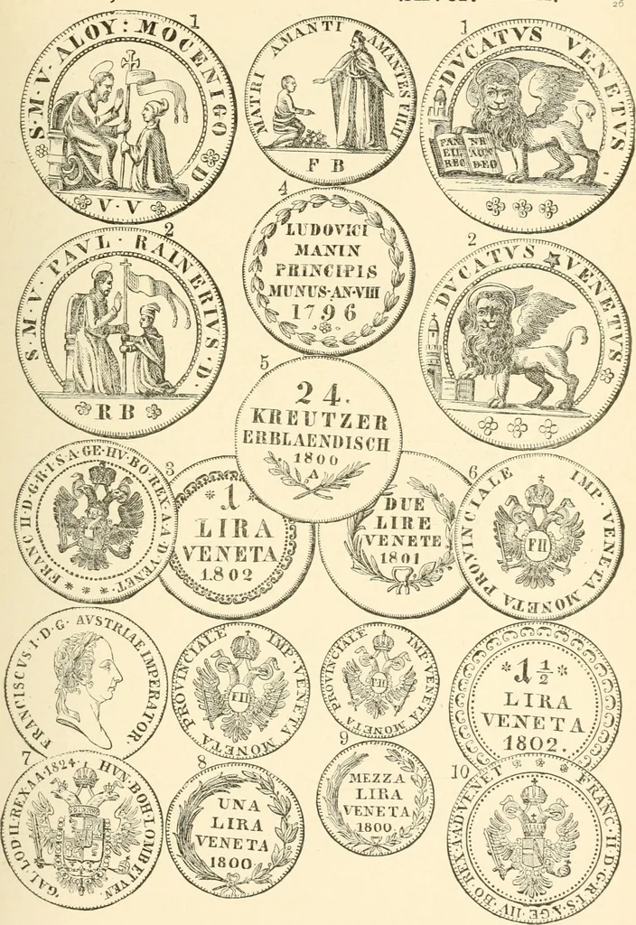 An illustration from Illustrated encyclopaedia of gold and silver coins of the world; illustrating the modern, ancient, current and curious, from A.D. 1885 back to B.C. 700, 1886, leaf 360
