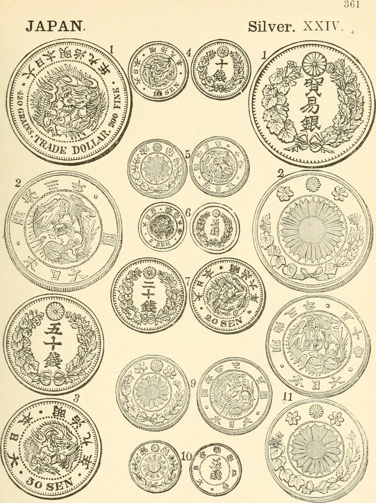 An illustration from Illustrated encyclopaedia of gold and silver coins of the world; illustrating the modern, ancient, current and curious, from A.D. 1885 back to B.C. 700, 1886, leaf 364