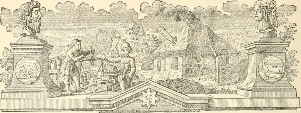 An illustration from Illustrated encyclopaedia of gold and silver coins of the world; illustrating the modern, ancient, current and curious, from A.D. 1885 back to B.C. 700, 1886, leaf 369