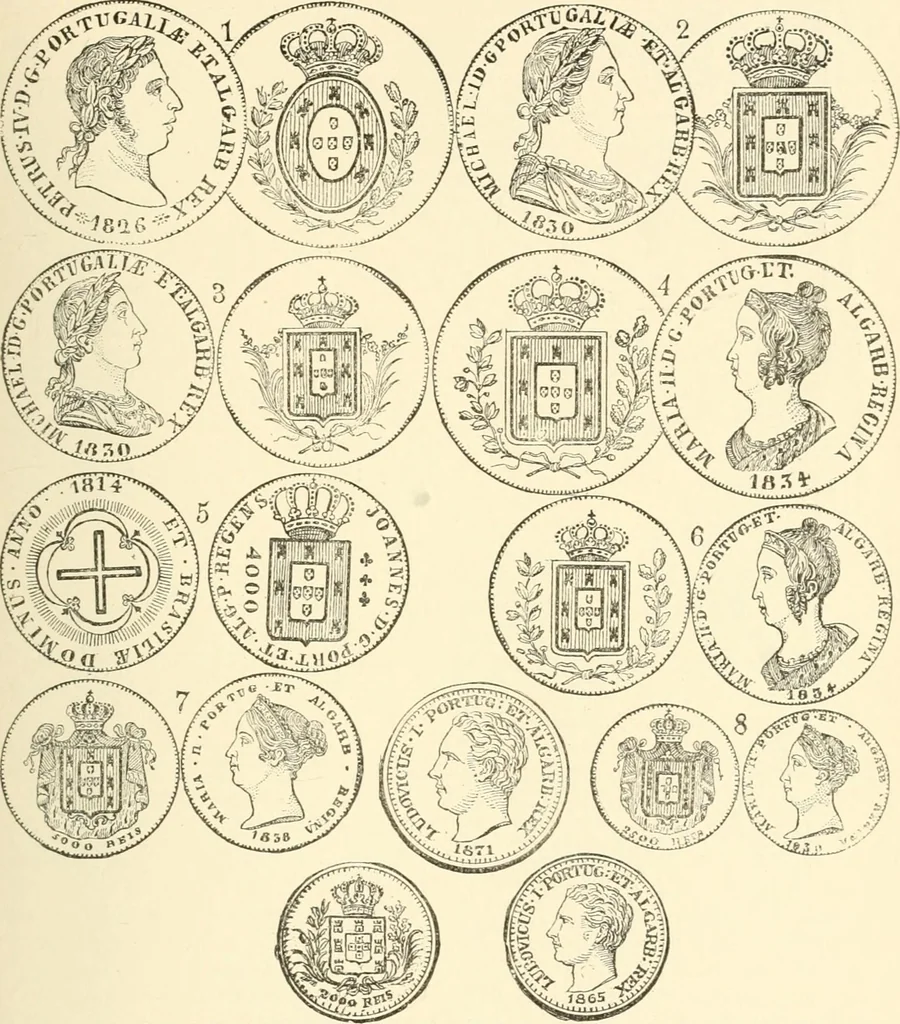 An illustration from Illustrated encyclopaedia of gold and silver coins of the world; illustrating the modern, ancient, current and curious, from A.D. 1885 back to B.C. 700, 1886, leaf 374