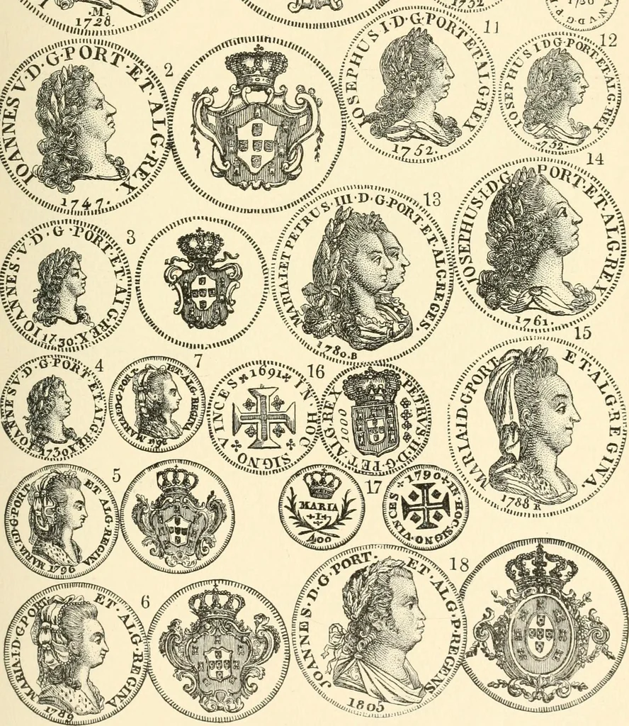 An illustration from Illustrated encyclopaedia of gold and silver coins of the world; illustrating the modern, ancient, current and curious, from A.D. 1885 back to B.C. 700, 1886, leaf 376