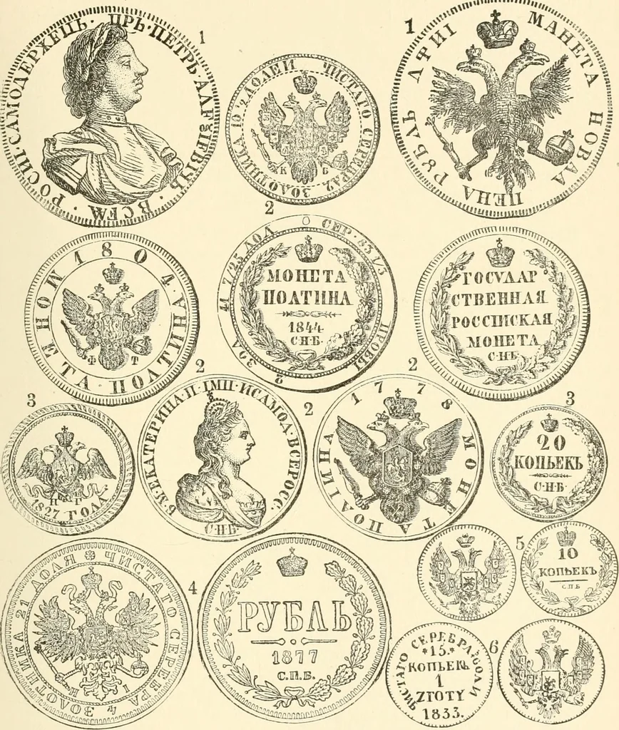 An illustration from Illustrated encyclopaedia of gold and silver coins of the world; illustrating the modern, ancient, current and curious, from A.D. 1885 back to B.C. 700, 1886, leaf 386
