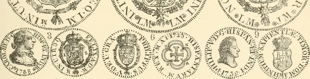 An illustration from Illustrated encyclopaedia of gold and silver coins of the world; illustrating the modern, ancient, current and curious, from A.D. 1885 back to B.C. 700, 1886, leaf 392