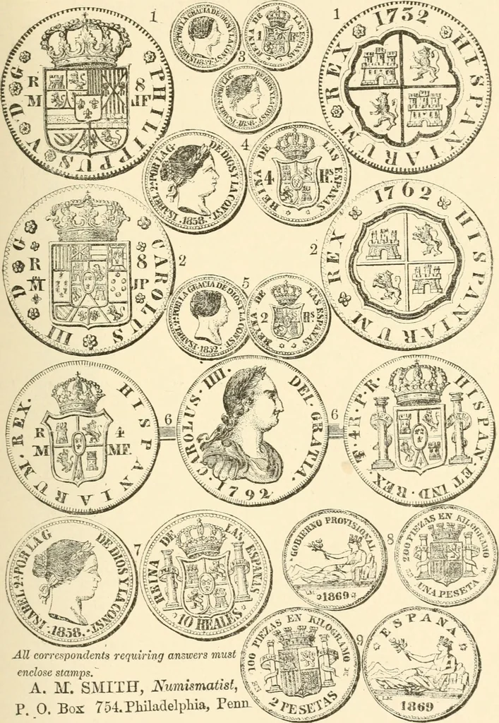An illustration from Illustrated encyclopaedia of gold and silver coins of the world; illustrating the modern, ancient, current and curious, from A.D. 1885 back to B.C. 700, 1886, leaf 400
