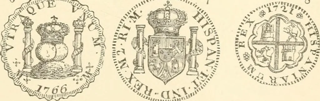 An illustration from Illustrated encyclopaedia of gold and silver coins of the world; illustrating the modern, ancient, current and curious, from A.D. 1885 back to B.C. 700, 1886, leaf 412