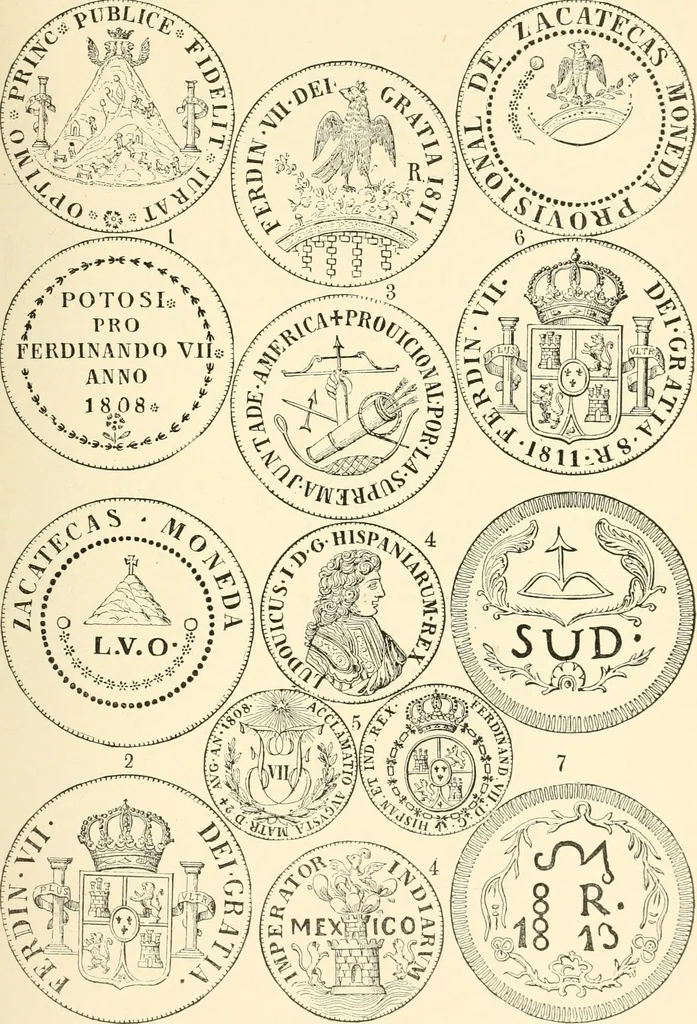 An illustration from Illustrated encyclopaedia of gold and silver coins of the world; illustrating the modern, ancient, current and curious, from A.D. 1885 back to B.C. 700, 1886, leaf 414