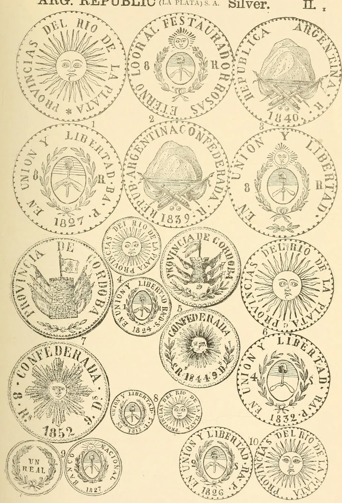 An illustration from Illustrated encyclopaedia of gold and silver coins of the world; illustrating the modern, ancient, current and curious, from A.D. 1885 back to B.C. 700, 1886, leaf 42