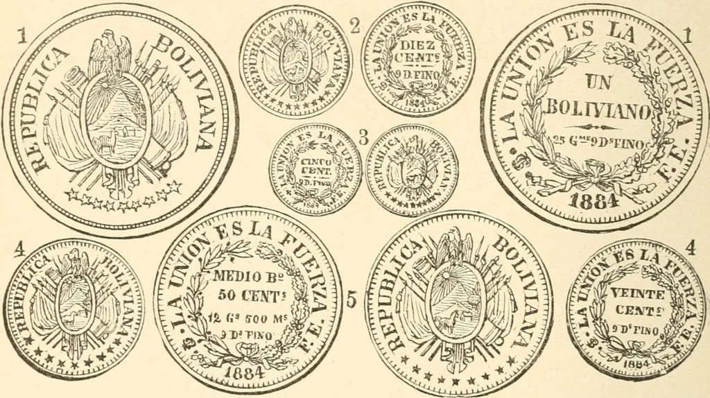 An illustration from Illustrated encyclopaedia of gold and silver coins of the world; illustrating the modern, ancient, current and curious, from A.D. 1885 back to B.C. 700, 1886, leaf 43