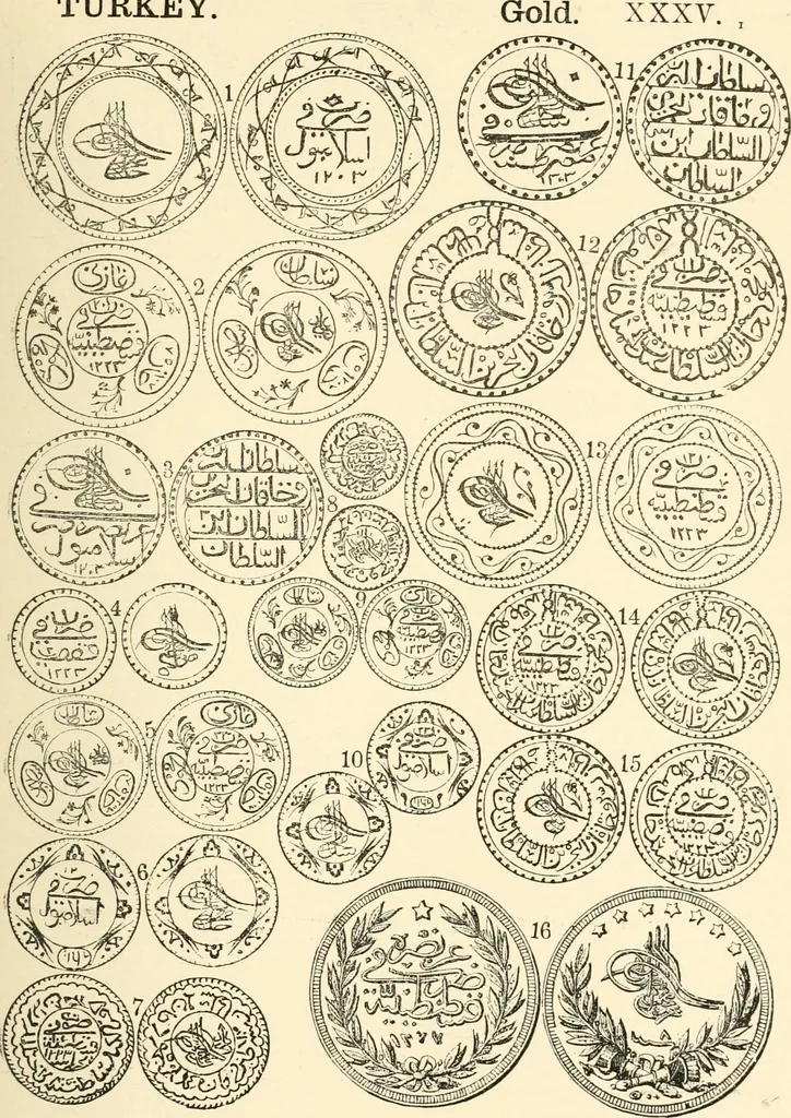 An illustration from Illustrated encyclopaedia of gold and silver coins of the world; illustrating the modern, ancient, current and curious, from A.D. 1885 back to B.C. 700, 1886, leaf 438