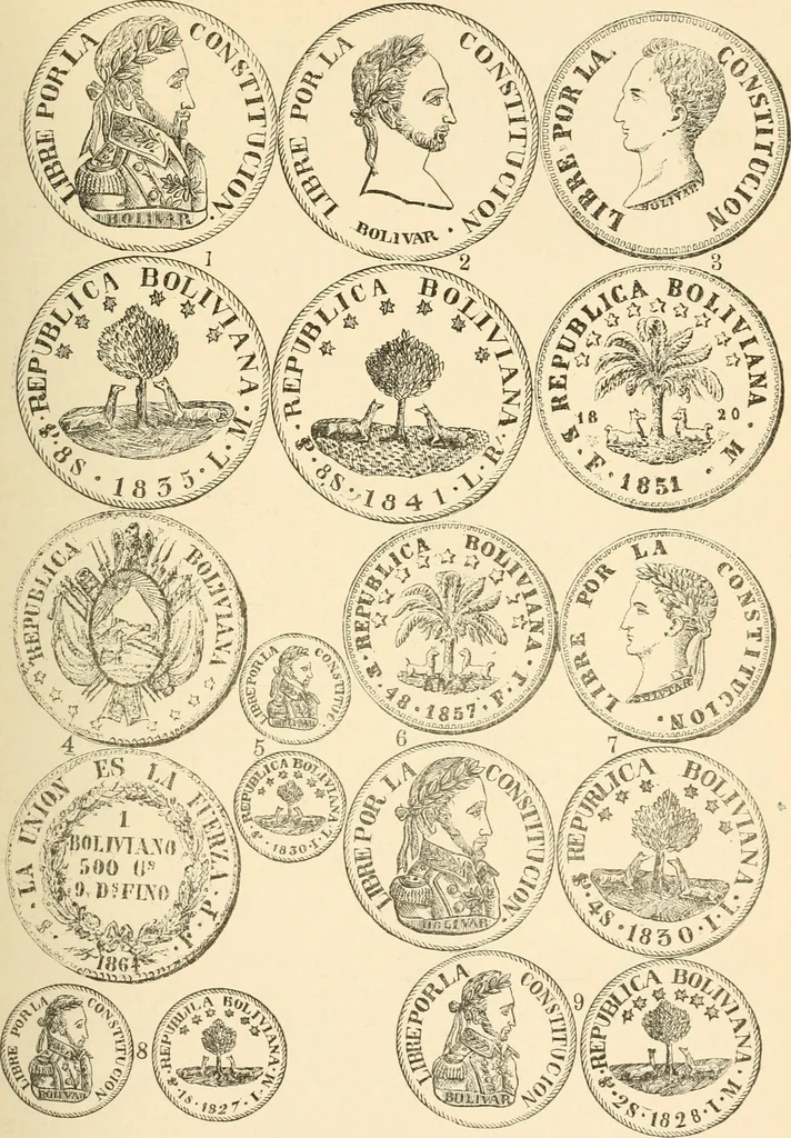 An illustration from Illustrated encyclopaedia of gold and silver coins of the world; illustrating the modern, ancient, current and curious, from A.D. 1885 back to B.C. 700, 1886, leaf 44