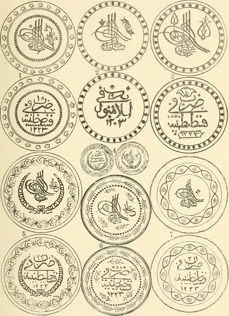 An illustration from Illustrated encyclopaedia of gold and silver coins of the world; illustrating the modern, ancient, current and curious, from A.D. 1885 back to B.C. 700, 1886, leaf 442