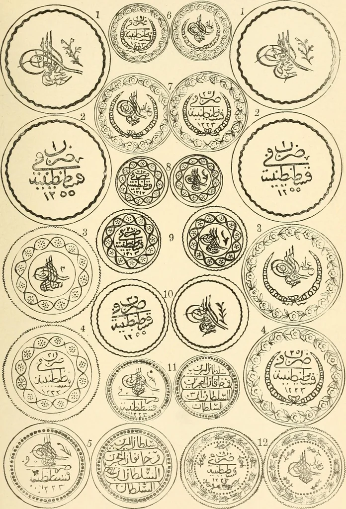 An illustration from Illustrated encyclopaedia of gold and silver coins of the world; illustrating the modern, ancient, current and curious, from A.D. 1885 back to B.C. 700, 1886, leaf 444