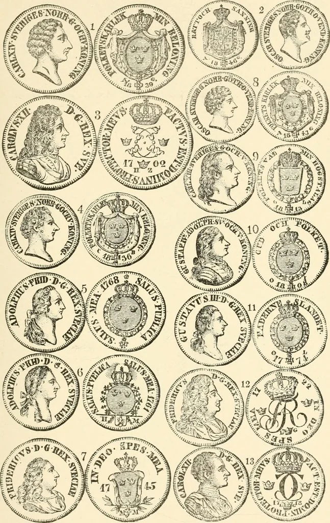An illustration from Illustrated encyclopaedia of gold and silver coins of the world; illustrating the modern, ancient, current and curious, from A.D. 1885 back to B.C. 700, 1886, leaf 446