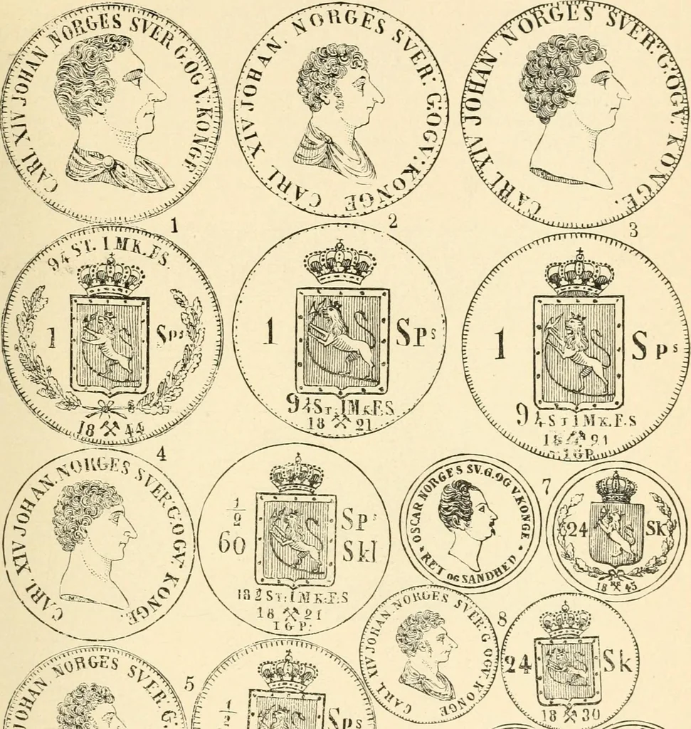 An illustration from Illustrated encyclopaedia of gold and silver coins of the world; illustrating the modern, ancient, current and curious, from A.D. 1885 back to B.C. 700, 1886, leaf 448