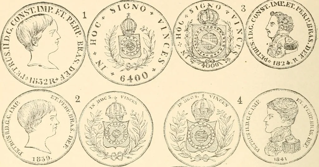 An illustration from Illustrated encyclopaedia of gold and silver coins of the world; illustrating the modern, ancient, current and curious, from A.D. 1885 back to B.C. 700, 1886, leaf 45