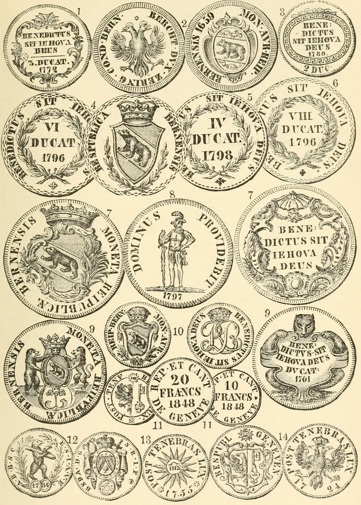 An illustration from Illustrated encyclopaedia of gold and silver coins of the world; illustrating the modern, ancient, current and curious, from A.D. 1885 back to B.C. 700, 1886, leaf 456
