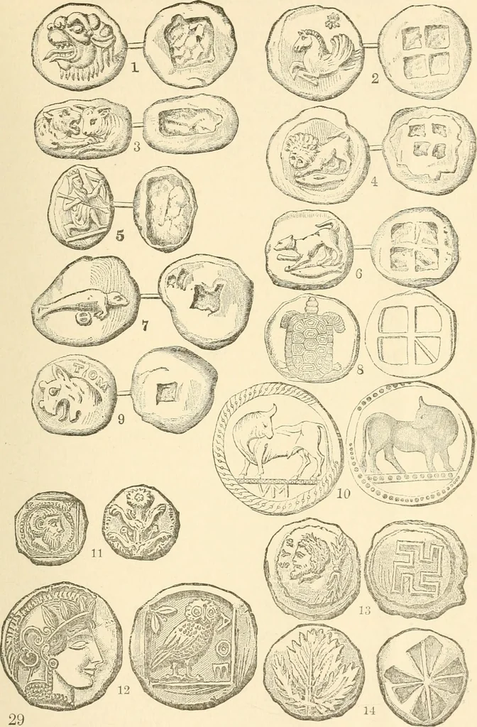An illustration from Illustrated encyclopaedia of gold and silver coins of the world; illustrating the modern, ancient, current and curious, from A.D. 1885 back to B.C. 700, 1886, leaf 468