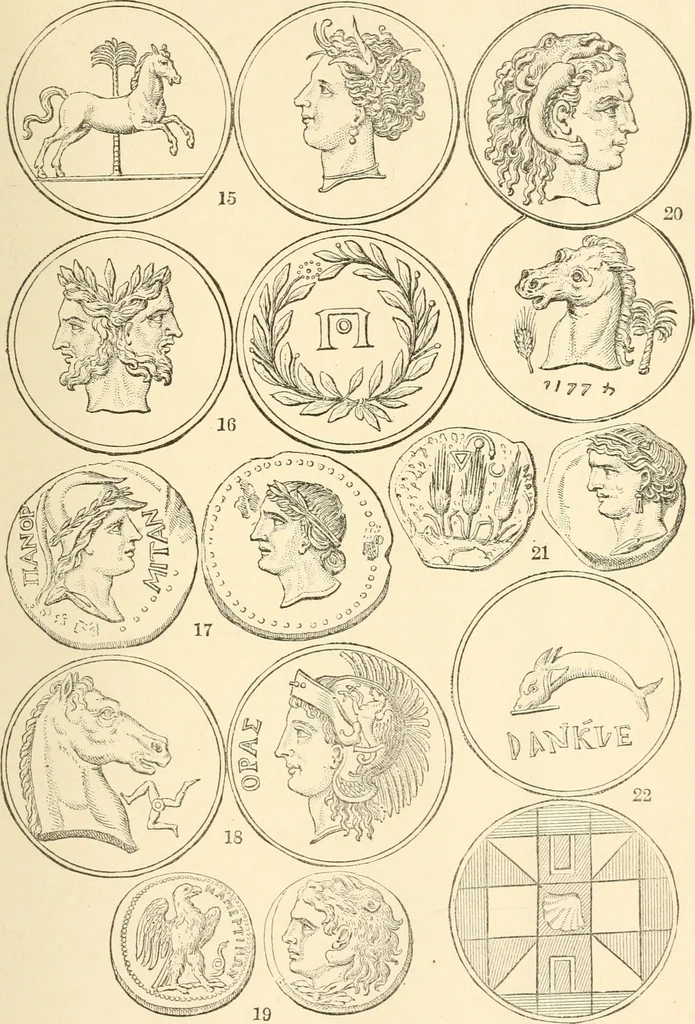 An illustration from Illustrated encyclopaedia of gold and silver coins of the world; illustrating the modern, ancient, current and curious, from A.D. 1885 back to B.C. 700, 1886, leaf 470