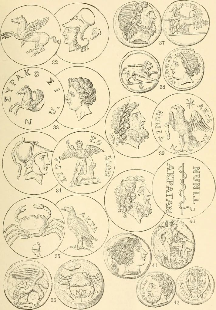 An illustration from Illustrated encyclopaedia of gold and silver coins of the world; illustrating the modern, ancient, current and curious, from A.D. 1885 back to B.C. 700, 1886, leaf 474