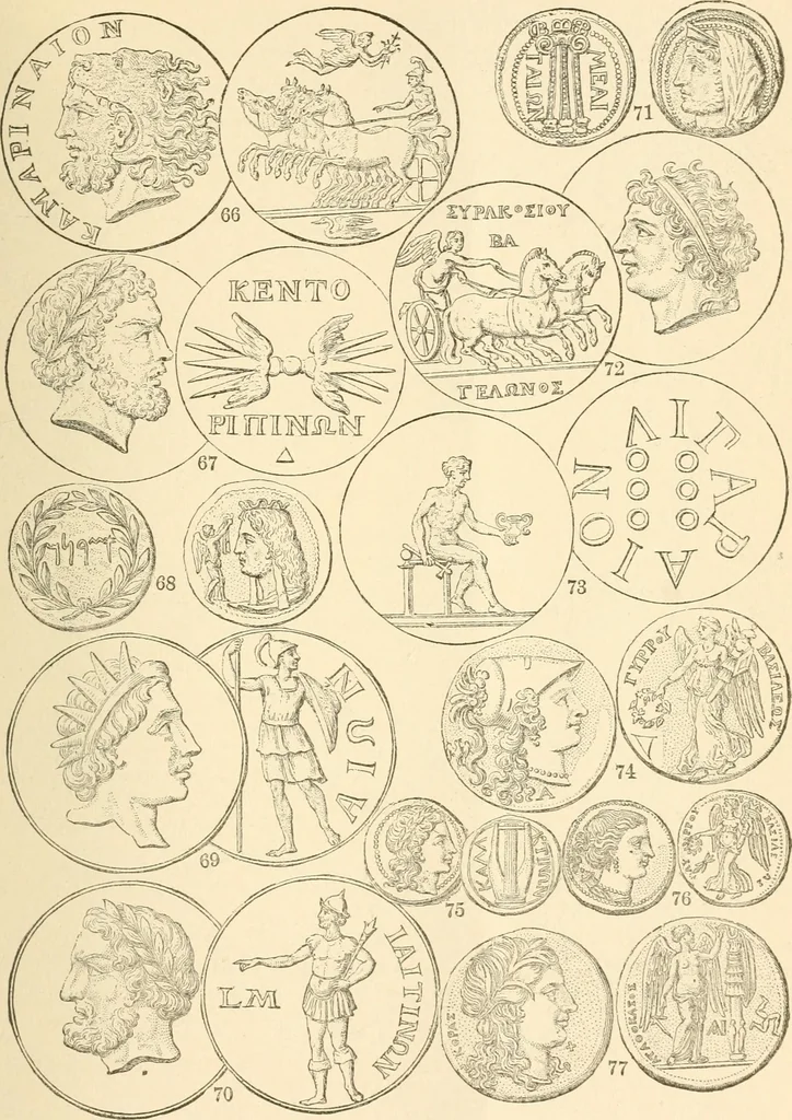 An illustration from Illustrated encyclopaedia of gold and silver coins of the world; illustrating the modern, ancient, current and curious, from A.D. 1885 back to B.C. 700, 1886, leaf 480