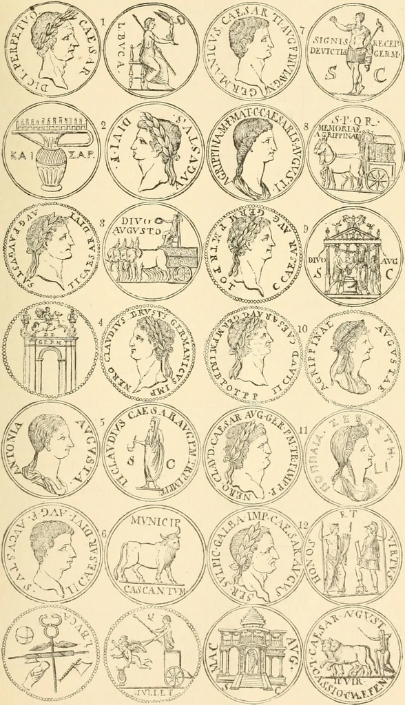 An illustration from Illustrated encyclopaedia of gold and silver coins of the world; illustrating the modern, ancient, current and curious, from A.D. 1885 back to B.C. 700, 1886, leaf 486