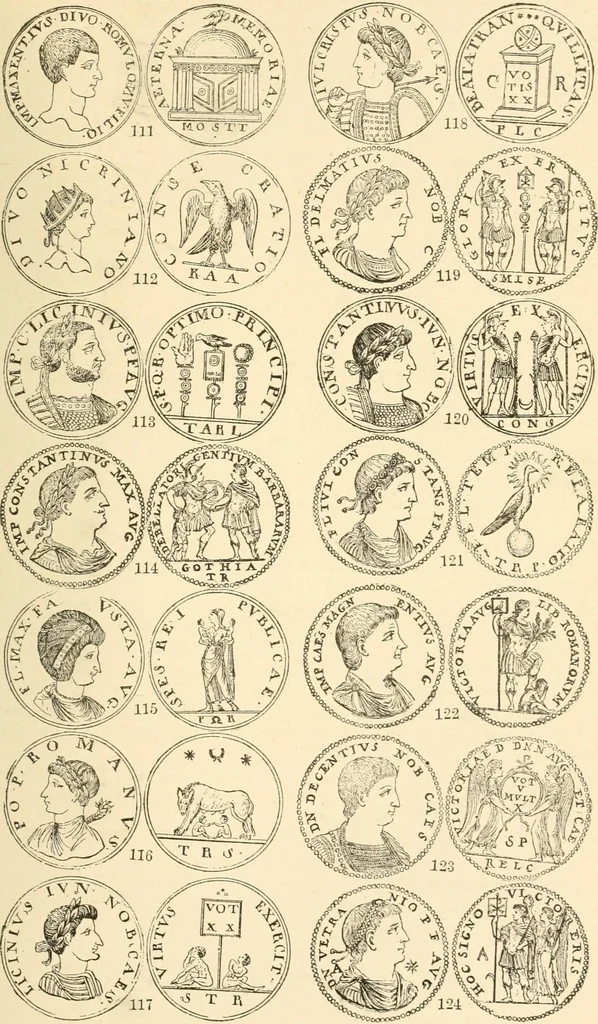 An illustration from Illustrated encyclopaedia of gold and silver coins of the world; illustrating the modern, ancient, current and curious, from A.D. 1885 back to B.C. 700, 1886, leaf 502