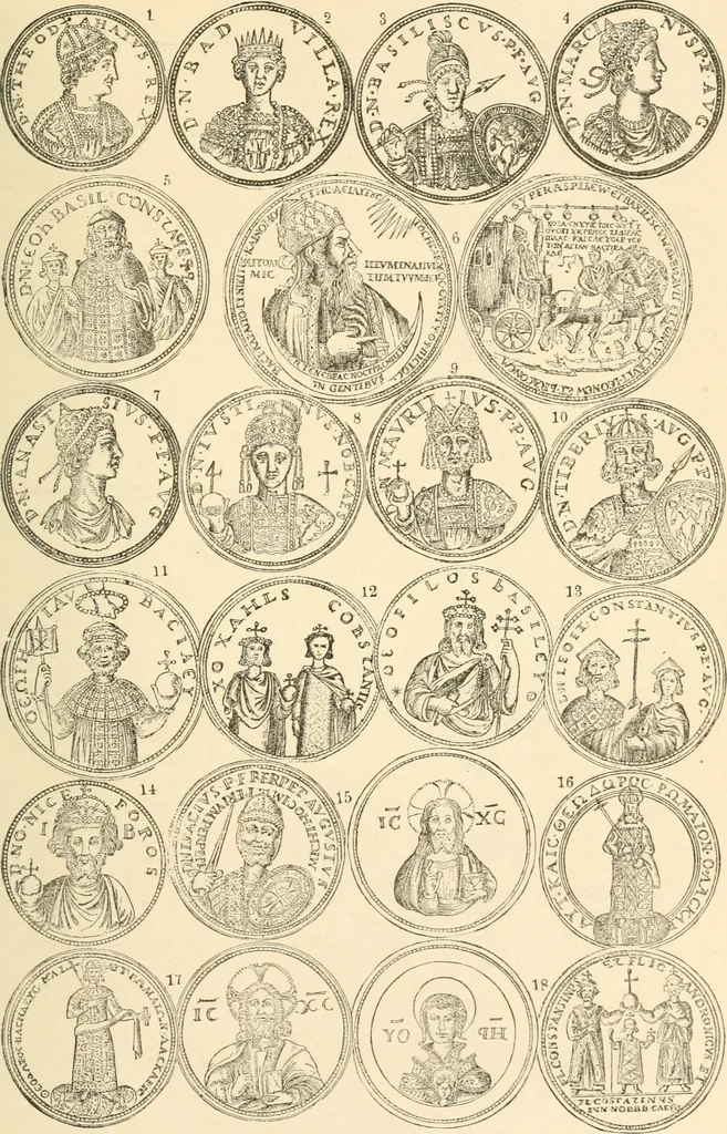 An illustration from Illustrated encyclopaedia of gold and silver coins of the world; illustrating the modern, ancient, current and curious, from A.D. 1885 back to B.C. 700, 1886, leaf 508
