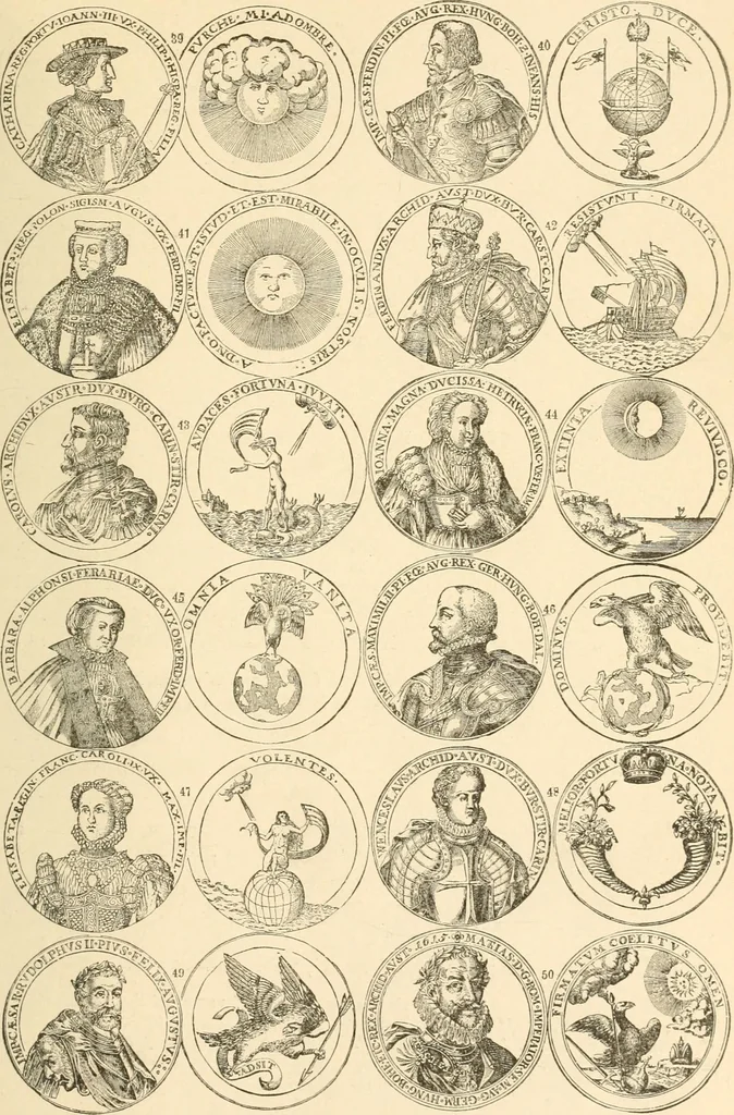 An illustration from Illustrated encyclopaedia of gold and silver coins of the world; illustrating the modern, ancient, current and curious, from A.D. 1885 back to B.C. 700, 1886, leaf 510