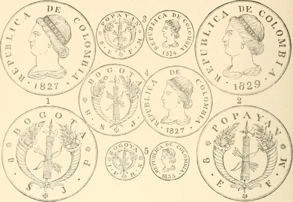An illustration from Illustrated encyclopaedia of gold and silver coins of the world; illustrating the modern, ancient, current and curious, from A.D. 1885 back to B.C. 700, 1886, leaf 53