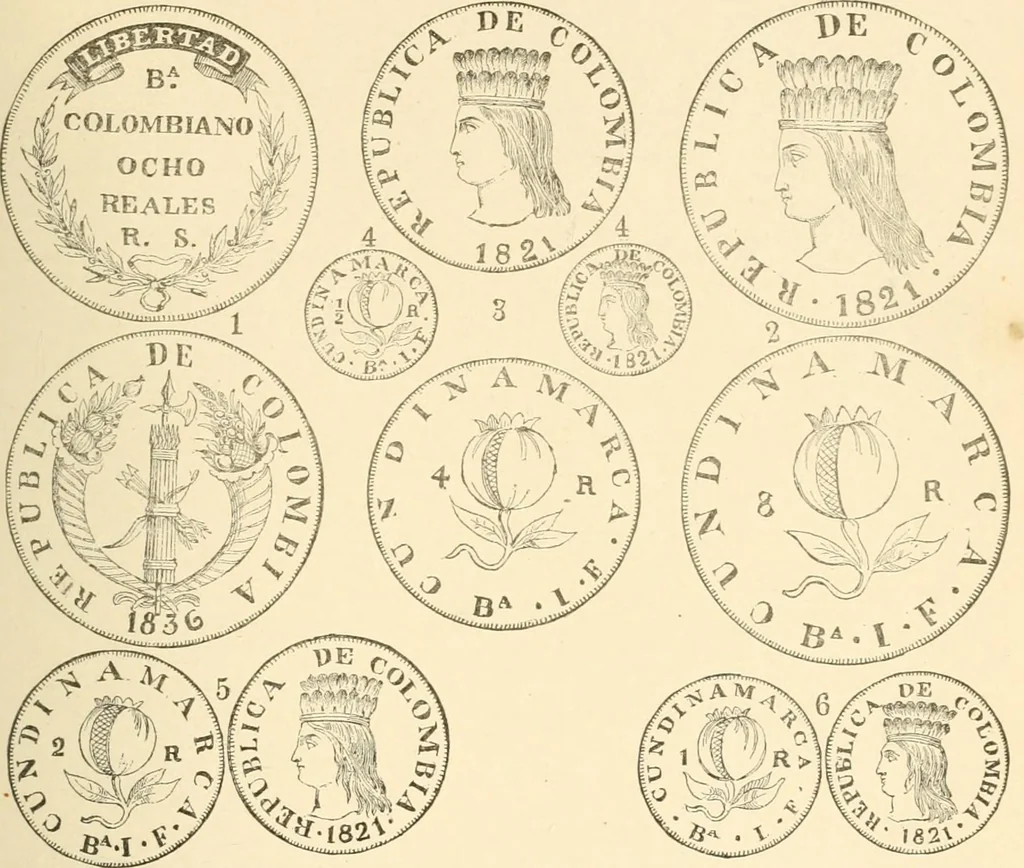 An illustration from Illustrated encyclopaedia of gold and silver coins of the world; illustrating the modern, ancient, current and curious, from A.D. 1885 back to B.C. 700, 1886, leaf 54