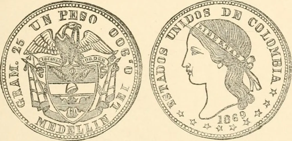 An illustration from Illustrated encyclopaedia of gold and silver coins of the world; illustrating the modern, ancient, current and curious, from A.D. 1885 back to B.C. 700, 1886, leaf 54