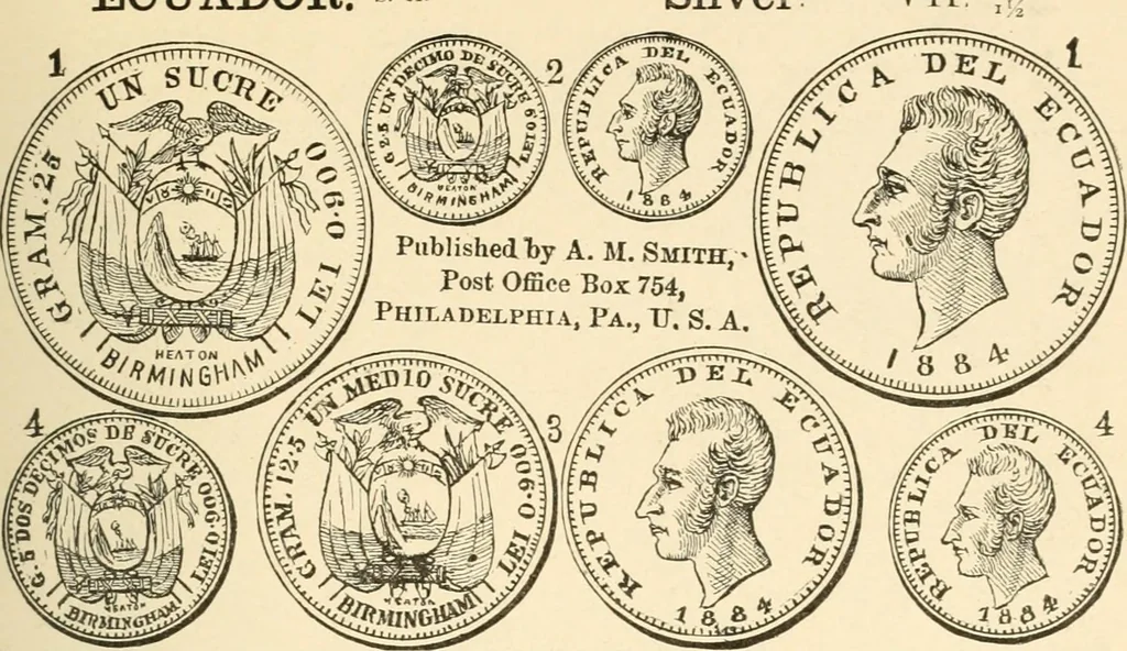 An illustration from Illustrated encyclopaedia of gold and silver coins of the world; illustrating the modern, ancient, current and curious, from A.D. 1885 back to B.C. 700, 1886, leaf 56