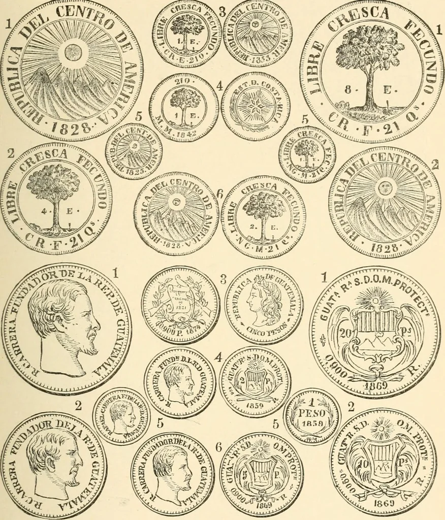 An illustration from Illustrated encyclopaedia of gold and silver coins of the world; illustrating the modern, ancient, current and curious, from A.D. 1885 back to B.C. 700, 1886, leaf 58