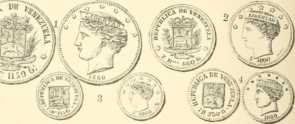 An illustration from Illustrated encyclopaedia of gold and silver coins of the world; illustrating the modern, ancient, current and curious, from A.D. 1885 back to B.C. 700, 1886, leaf 63