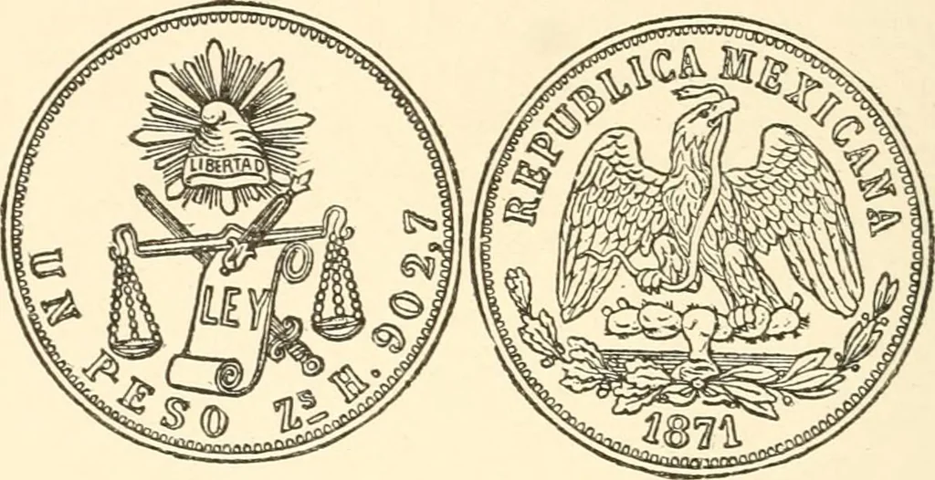 An illustration from Illustrated encyclopaedia of gold and silver coins of the world; illustrating the modern, ancient, current and curious, from A.D. 1885 back to B.C. 700, 1886, leaf 65