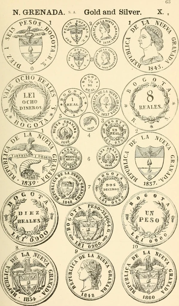 An illustration from Illustrated encyclopaedia of gold and silver coins of the world; illustrating the modern, ancient, current and curious, from A.D. 1885 back to B.C. 700, 1886, leaf 70
