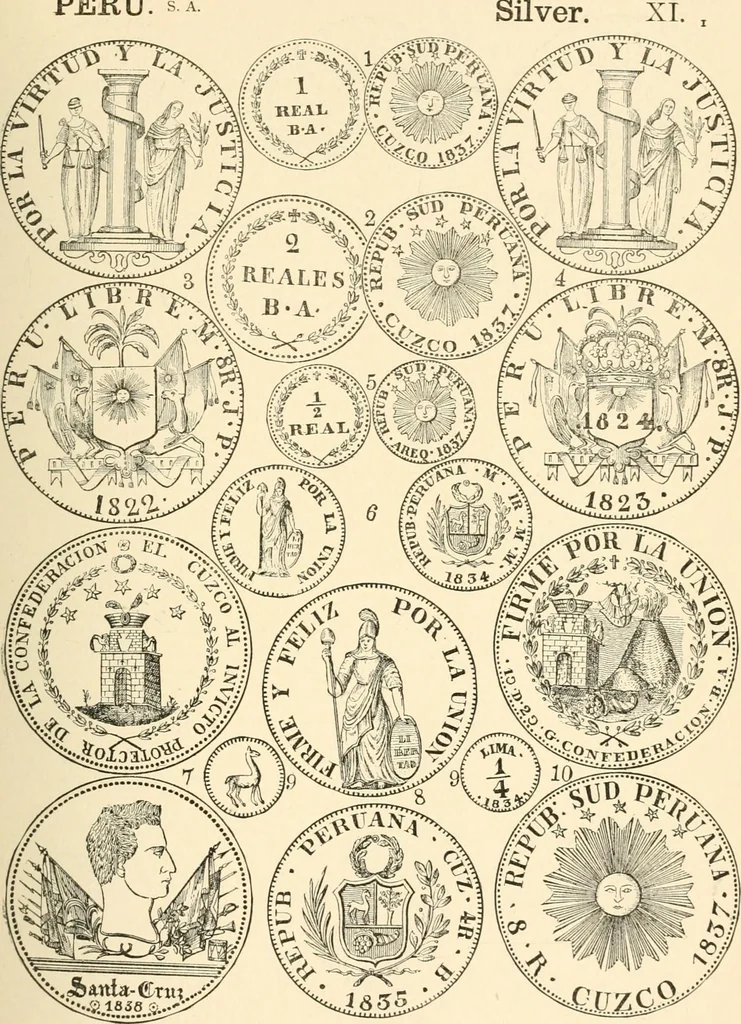 An illustration from Illustrated encyclopaedia of gold and silver coins of the world; illustrating the modern, ancient, current and curious, from A.D. 1885 back to B.C. 700, 1886, leaf 74