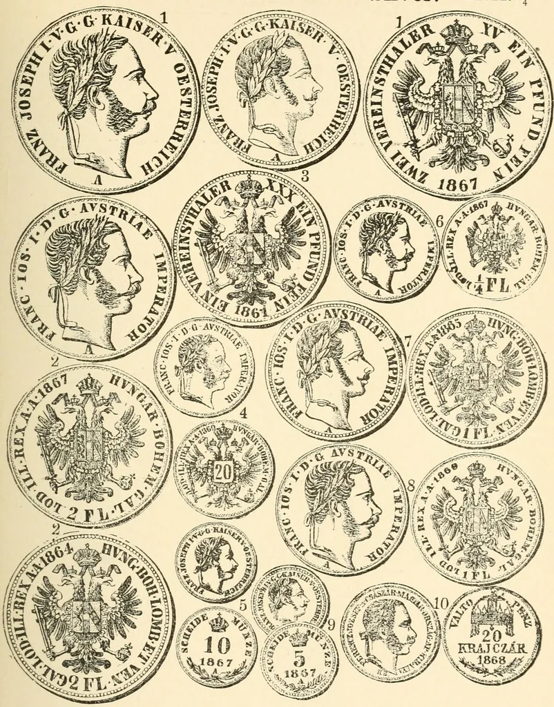 An illustration from Illustrated encyclopaedia of gold and silver coins of the world; illustrating the modern, ancient, current and curious, from A.D. 1885 back to B.C. 700, 1886, leaf 82