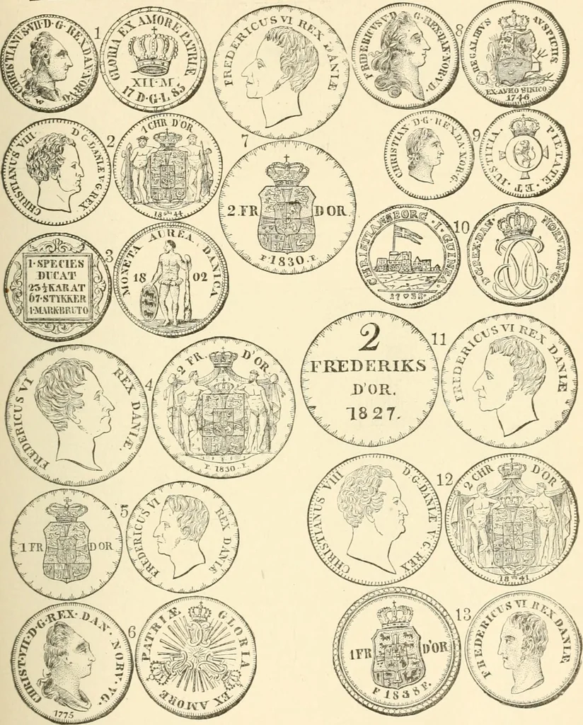 An illustration from Illustrated encyclopaedia of gold and silver coins of the world; illustrating the modern, ancient, current and curious, from A.D. 1885 back to B.C. 700, 1886, leaf 96