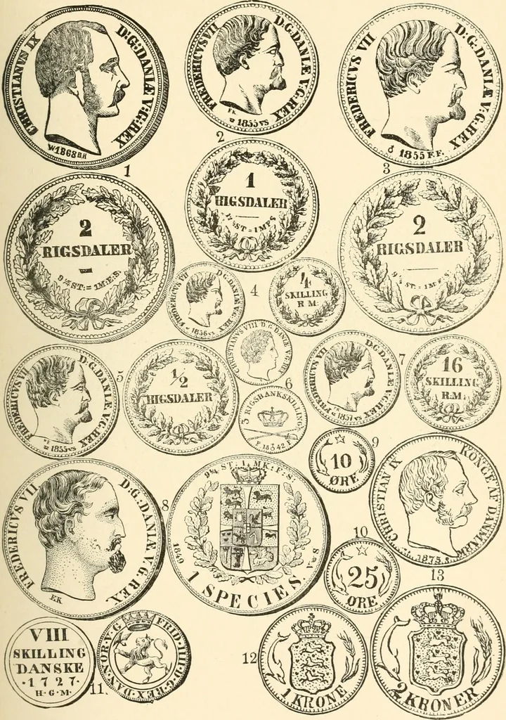 An illustration from Illustrated encyclopaedia of gold and silver coins of the world; illustrating the modern, ancient, current and curious, from A.D. 1885 back to B.C. 700, 1886, leaf 98